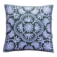 Copricuscino ricamato floreale fatto a mano cotone boho federa decorazione