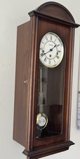 Refurbished Hermle / Widdop Westminster Chime Wall Clock German Movement +Key