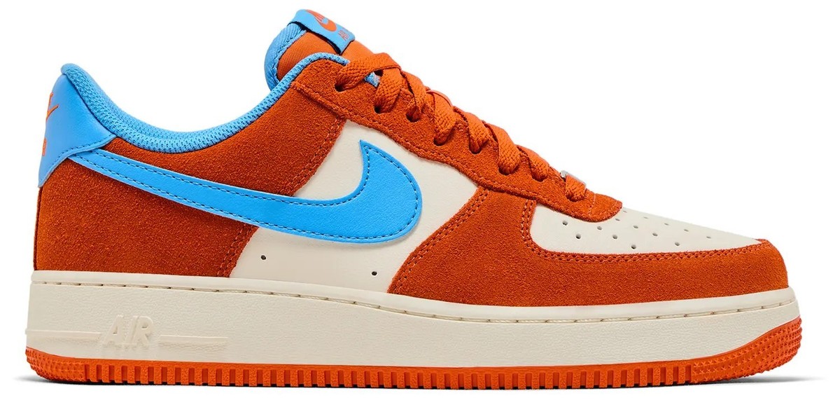 Nike Air Force 1 '07 LV8 FQ8714 800 Safety Orange/ Blue Men's