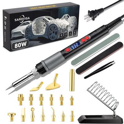 21-in-1 3D Printer Smoothing Tool Kit, 80W LCD Digital Adjustable Temperature...