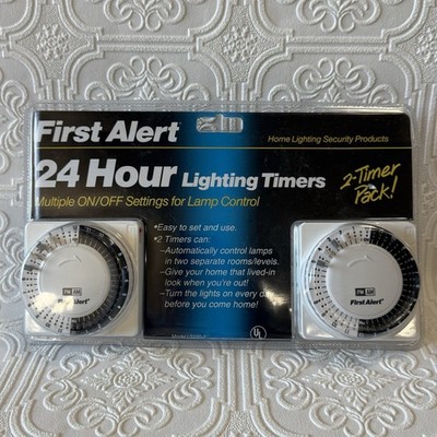 First ALERT 24 Hour Lighting Timers Pack Of 2 Multiple ON/OFF Part LS220 Sealed