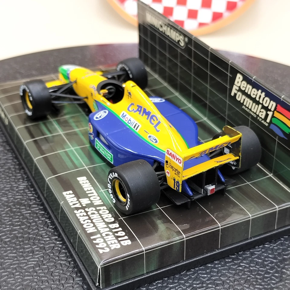 MINICHAMPS 1/43 Benetton Ford B191B Early Season 1992 Schumacher CAMEL 400920119 - Image 3 of 4