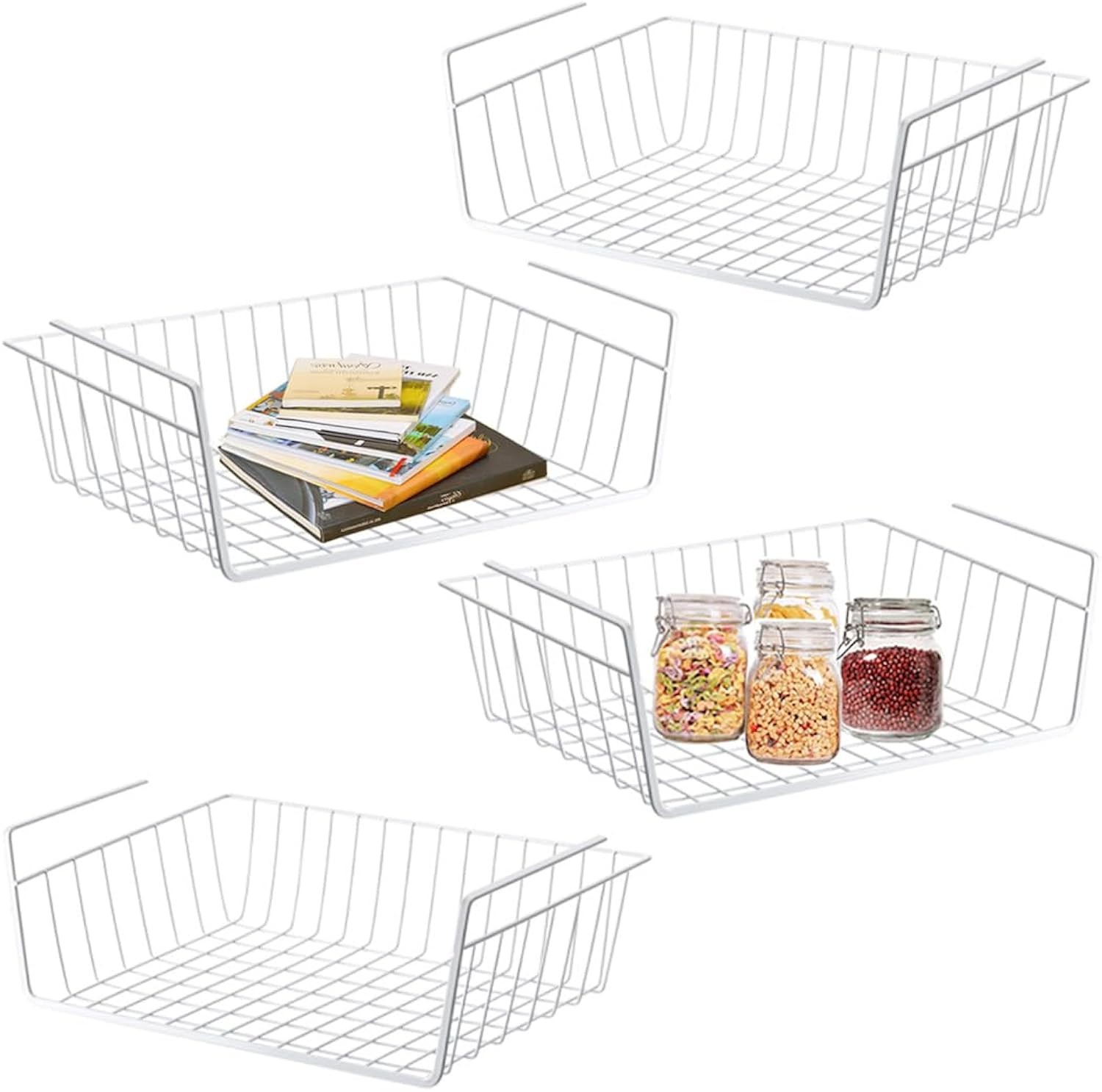 Under Shelf Metal Wire Hanging Storage Basket