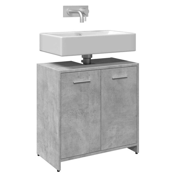 Waschbeckenunterschrank Betongrau 60X33X60 Cm Holzwerkstoff-image