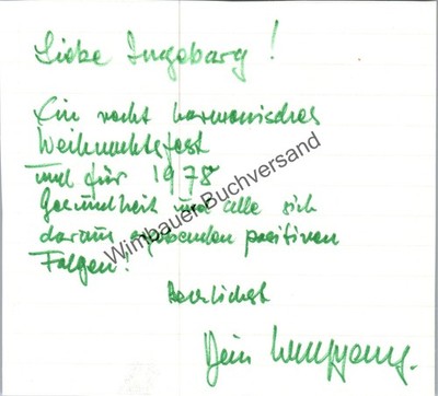 Original Autogramm Unidentifiziert Unidentified Unbekannt Wolfgang /// Au 265140