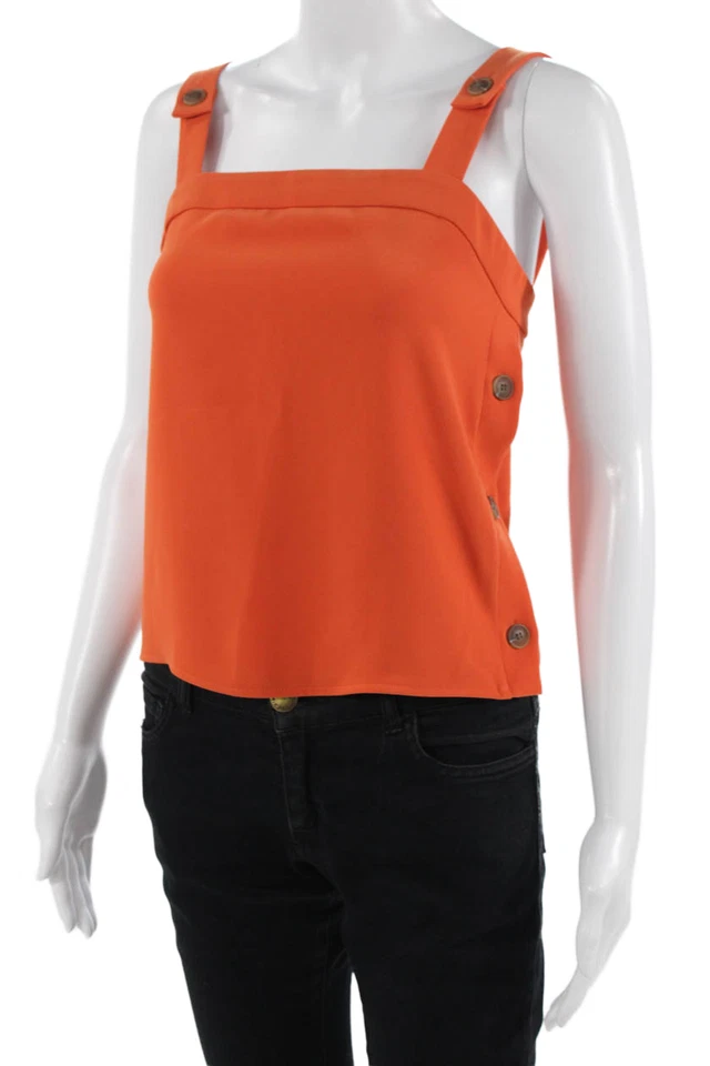 Camisola Drew Mujer Naranja Cuello Cuadrado Sin Mangas Poliéster Talla XS Foto 2 de 4