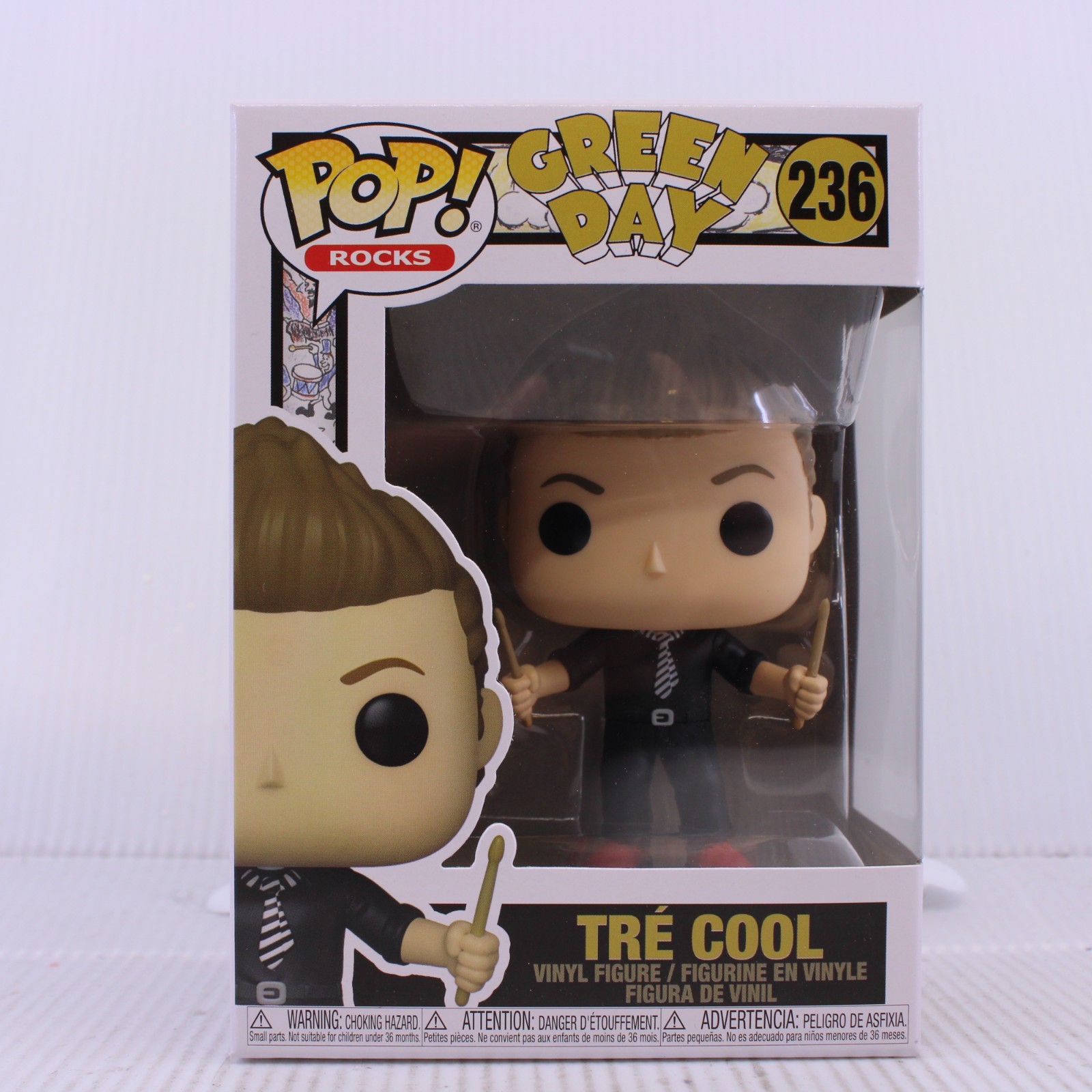 F3 Funko Pop Rocks Tre Cool Green Day Vinyl Figure 236