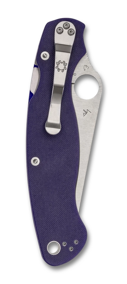 Cuchillo de Bolsillo Spyderco Knives Military 2 C36GPDBL2 Azul G10 S110V Acero Inoxidable Foto 2 de 4
