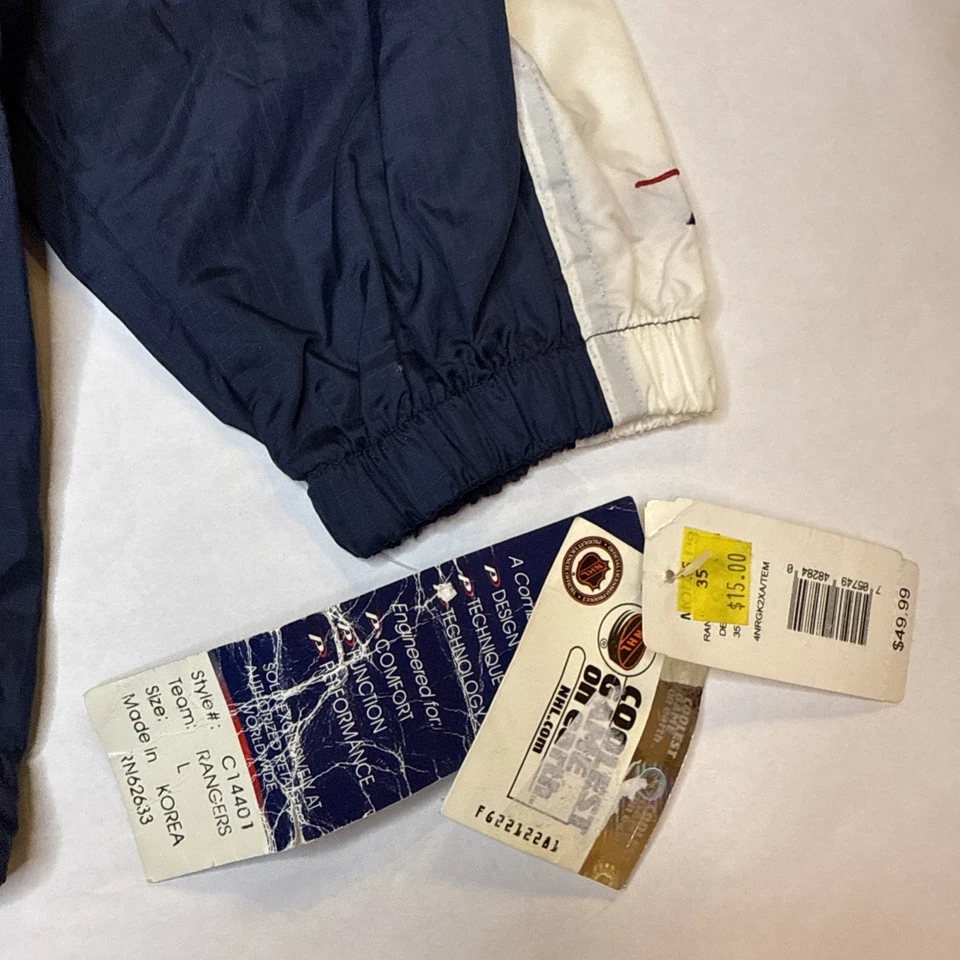 Vintage 1990s Pro Player New York Rangers NHL Windbreaker Jacket Size L New - Image 4 of 4