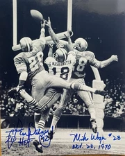 Lem Barney & Mike Weger Detroit Lions Autographed  8x10  + COA WithINSCRIPTIONS