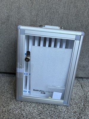 #ad Cell Phone Storage Locker 24 Pocket Lockable Classroom Organizer $19.99