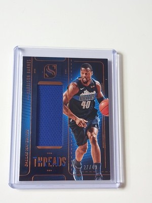 Panini Silhouette 2024 Harrison Barnes Mavericks Game Worn Threads Patch NBA /49