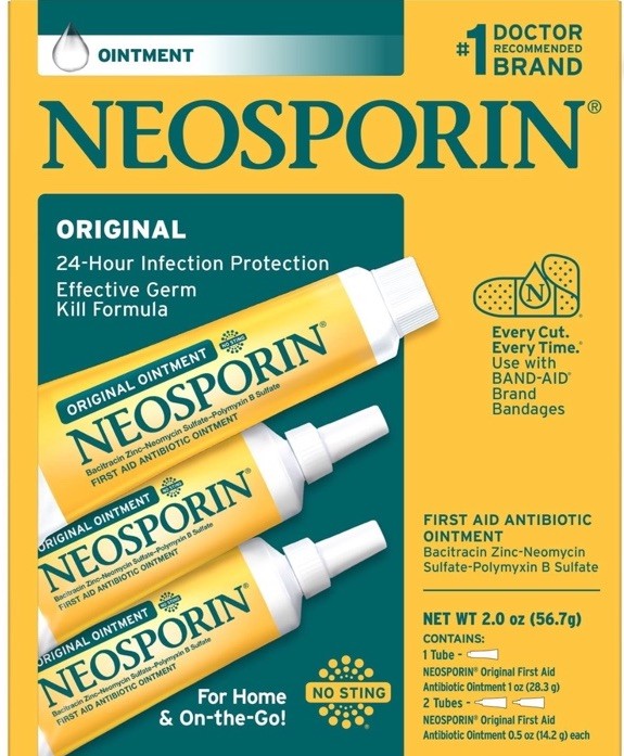 Neosporin Original First Aid Antibiotic Ointment 1 Oz + Two 0.5 Oz Tube, 3 Pk