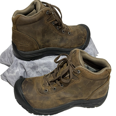 Keen Briggs 1011484 Mid Brown Leather Work Boots Men Sz13 Waterproof