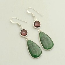 Green Aventurine Amethyst Gemstone Drop Dangle Earrings Jewelry Gift 2