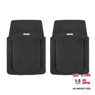 FlexTough Plus - 2 Piece Front Car Floor Mats - Black - 2pc FlexTough XL