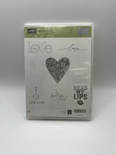 Stampin' Up Best of Love Rubber Stamp Set 132987 - Set of 6 Valentine s Day