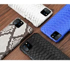 Genuine Python Leather Case for iPhone 17 Pro Max 15 Back Cover Snake Belly Skin