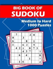 Puzzles - Big Book of Sudoku - Medium to Hard - 1000   Huge Bargain Co - X555z