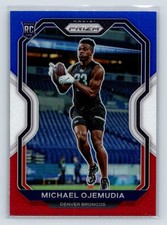 Michael Ojemudia Rookie 2020 Prizm #317 Red White Blue Broncos RC 1-10