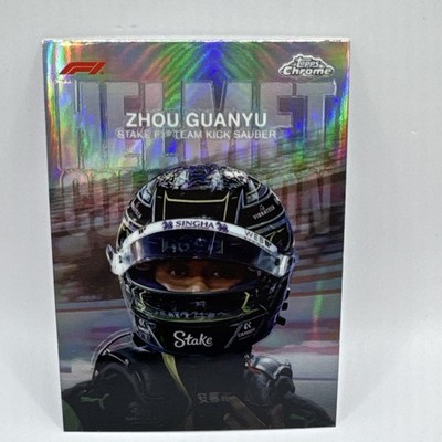 Zhou Guanyu Helmet HC-11 - 2024 Topps Chrome Helmet Collection Insert Formula 1