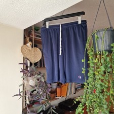 Champion Navy Mesh Shorts Elastic Waist Drawstring Size S