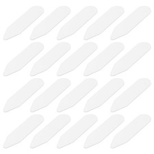 100Pcs Plastic Collar Stays, 1.8"x0.5" LxW Dress Shirt Collar Inserts, White