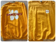 Trader Joes Yellow Crew Neck Pullover Sweatsh...