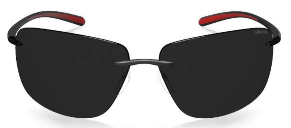 Óculos de sol Silhouette POLARIZED Cape Florida 8728 9040 preto/vermelho corrida titânio - Imagem 3 de 4