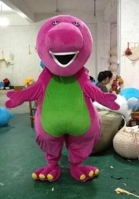 2024 Christmas Barney The Dinosaur Mascot Costume Party Suit Dress Adult Outfit