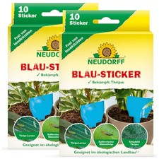 Neudorff Blau-Sticker 2x 10 Stück gegen fliegende Schädlinge Thripse