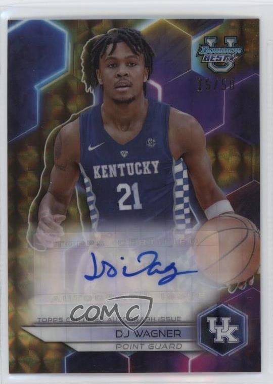 2023 Bowman U Best of Gold Geometric Refractor 15/50 DJ Wagner #B23-DW Auto 3c7