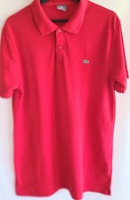 Lacoste Mens Size 7/2XL Short Sleeve Polo Shirt Red