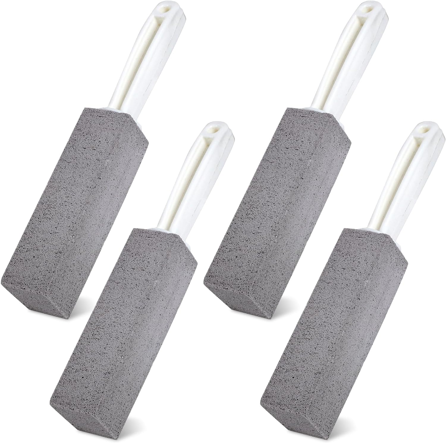 4-Pack Long-Handle Pumice Stones for Toilet Bowl Cleaning
