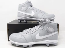Nike Air Jordan 1 Retro MCS Baseball Cleats Wolf Grey White AV5354-003