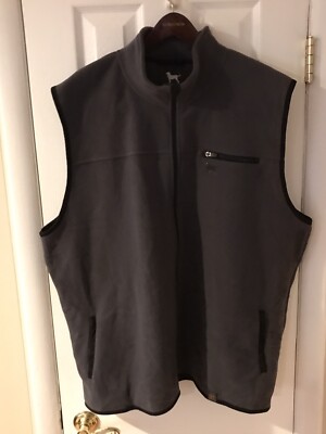The Black Dog Men's Sz Medium Off Shore Fleece Steel Grey Sweater Vest Cape Cod