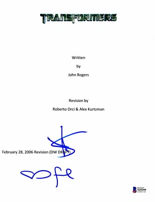 MEGAN FOX SHIA LABEOUF SIGNED AUTOGRAPH TRANSFORMERS FULL SCRIPT BECKETT - Picture 1 of 1