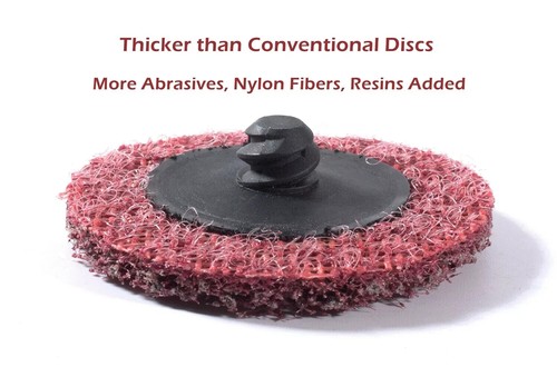 25PC 3 inch Medium Surface Conditioning Roll Lock Sanding Disc Die Grinder Drill - Picture 3 of 3