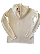 Elie Tahari Women's Wool Cashmere Ivory Cowl Neck Sweater Size M