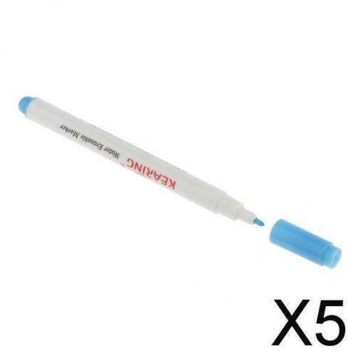 5X 1pc 1mm Water Erasable Pens Disappear Ink Draft Pens for Fabric Marking Blue - Picture 1 of 9