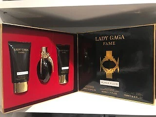 Lady Gaga Fame Black Fluid  3pc set 50ml EDP,75ml  gel  75ml body lotion women - Image 4 of 4