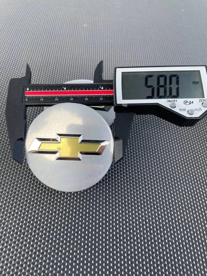 CHEVROLET SET OF 4X 58mm Wheel Center Caps CAMARO, COBALT, CAPTIVA, CRUZE, VOLT - Image 3 of 4