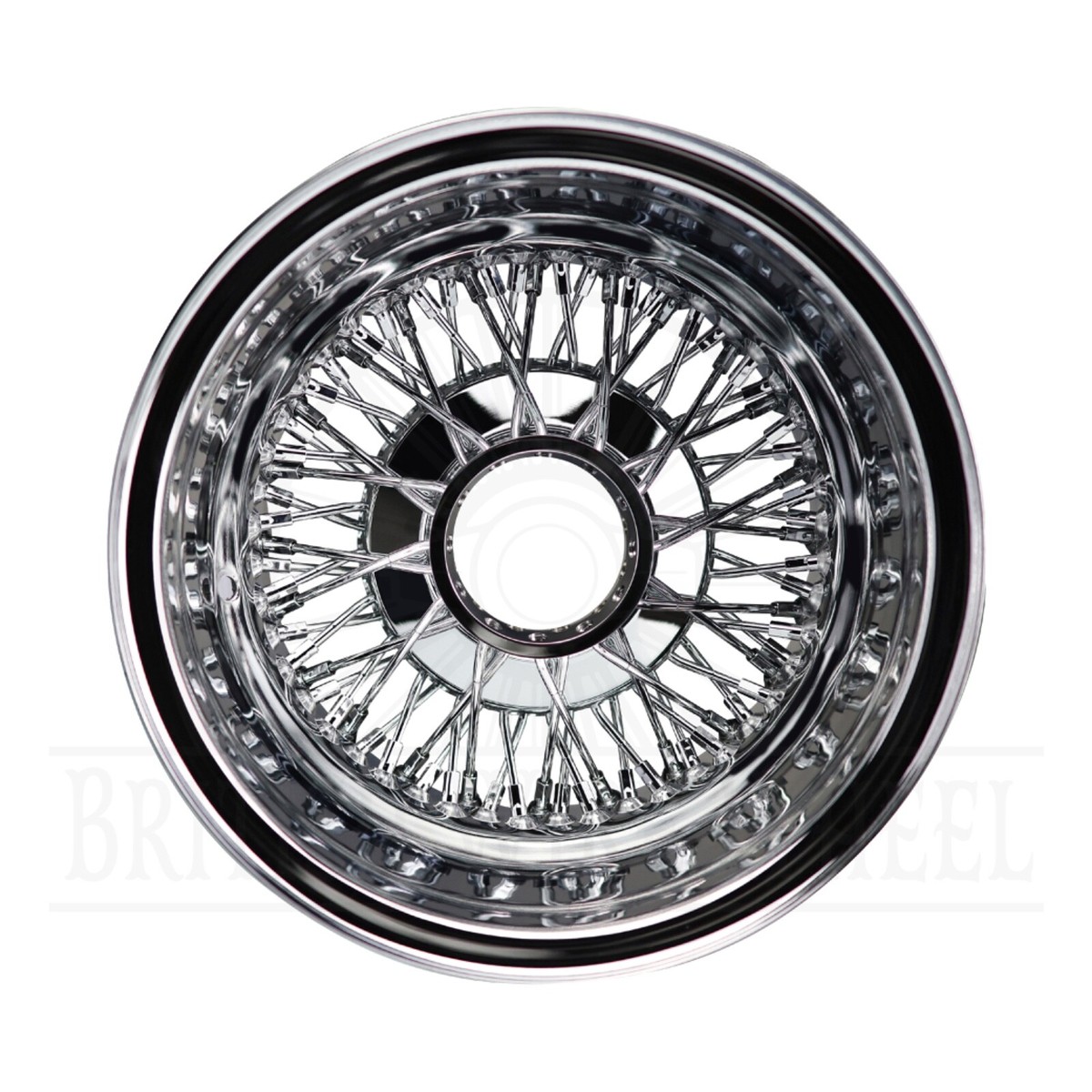 14x7 Reverse 72 Spoke Cross Lace Chrome Lowrider Wire Wheel