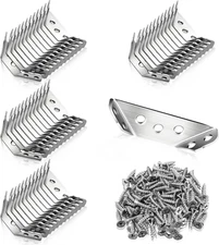 80 Pcs Universal Stainless Steel Furniture Corner Connector Brace with Screws Tr