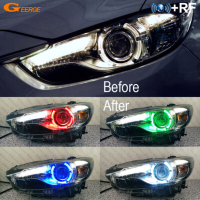 For Mazda 6 Atenza Mazda6 GJ GL Multi Color RGB LED Angel Eyes