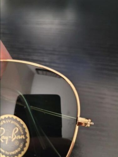 ️🔥️NUOVI occhiali da sole unisex Ray Ban RB3025 58mm aviatore lenti nere montatura oro - Foto 4 di 5