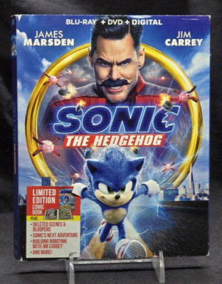 PARAMOUNT PICTURES- SONIC THE HEDGEHOG - BLU-RAY & DVD COMBO - JIM CARREY - 2020