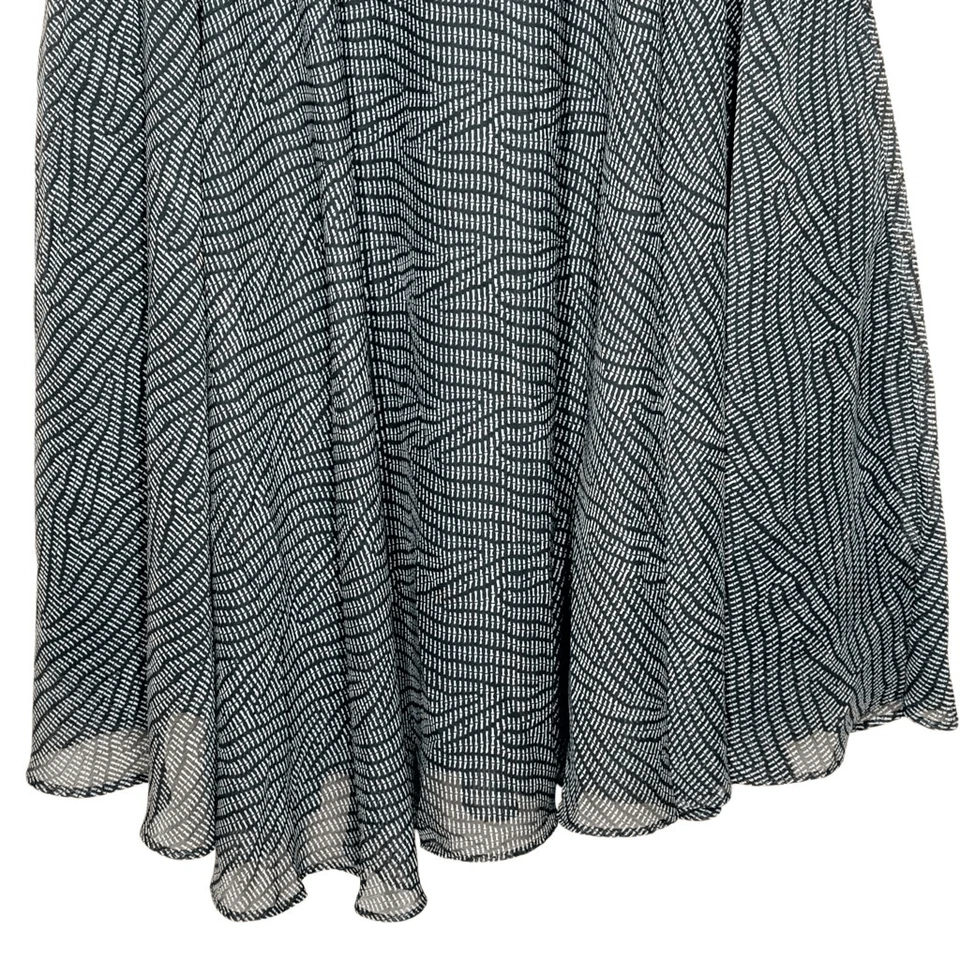 Vestido Derek Lam Collective Negro Sin Mangas Pintuck Frontal Talla 42 Geométrico Foto 4 de 4