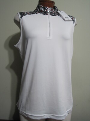 Daily Sports Imola Ladies white Small Large XL Sleeveless 1/4 Zip golf top NEW