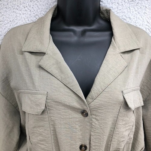 She+Sky Jumpsuit Womens Medium Green Straight Leg Comfort Cargo Utility - Picture 2 of 15